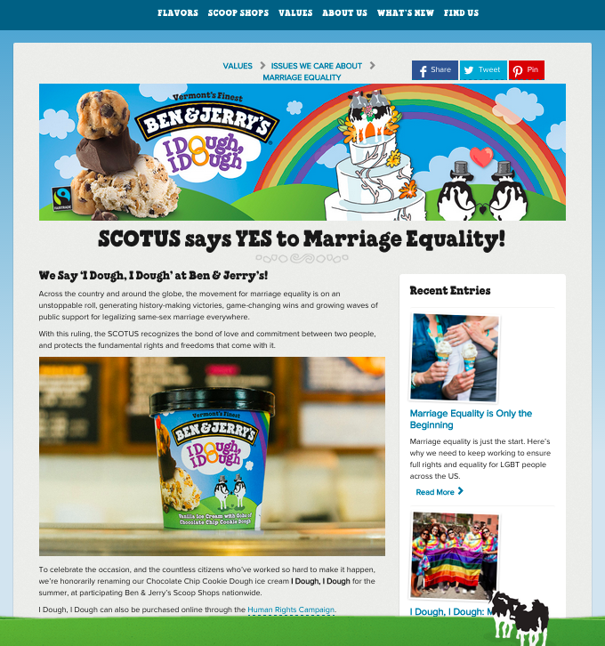 Ben & Jerry's I dough I dough campaign