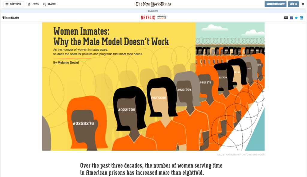 new york times orange is the new black branded content