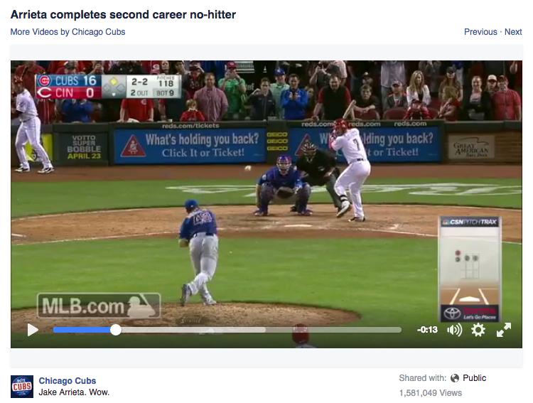 jake arrieta no hitter cubs
