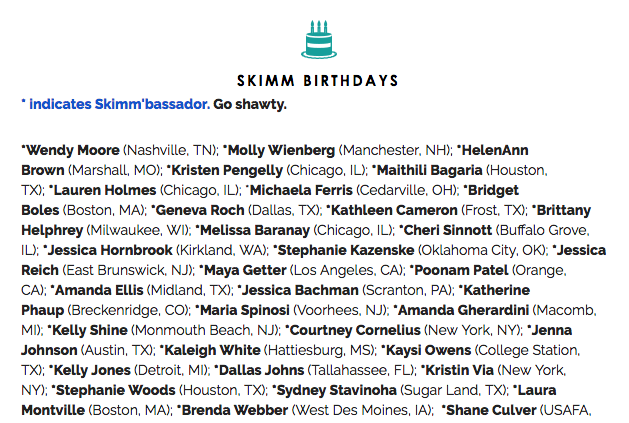 skimm birthday