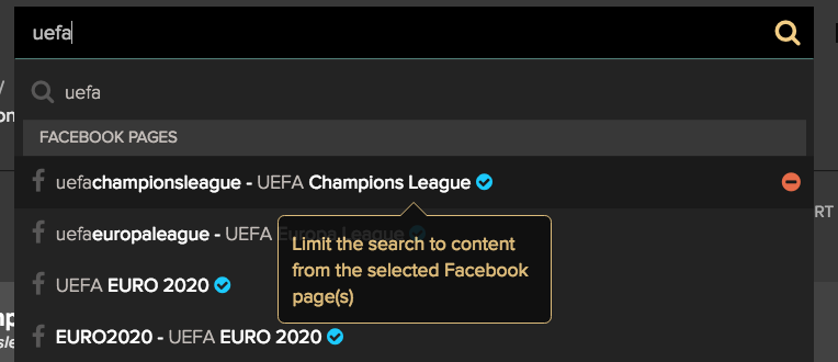 Searching for branded content in NewsWhip Spike