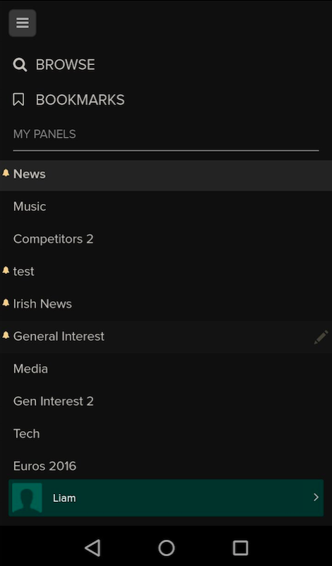 NewsWhip Spike panels on mobile