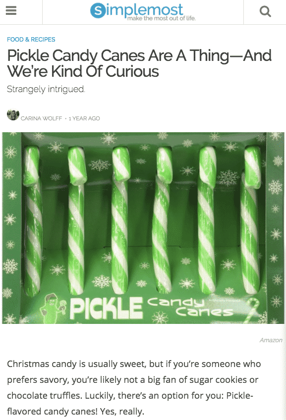 pickle candy canes