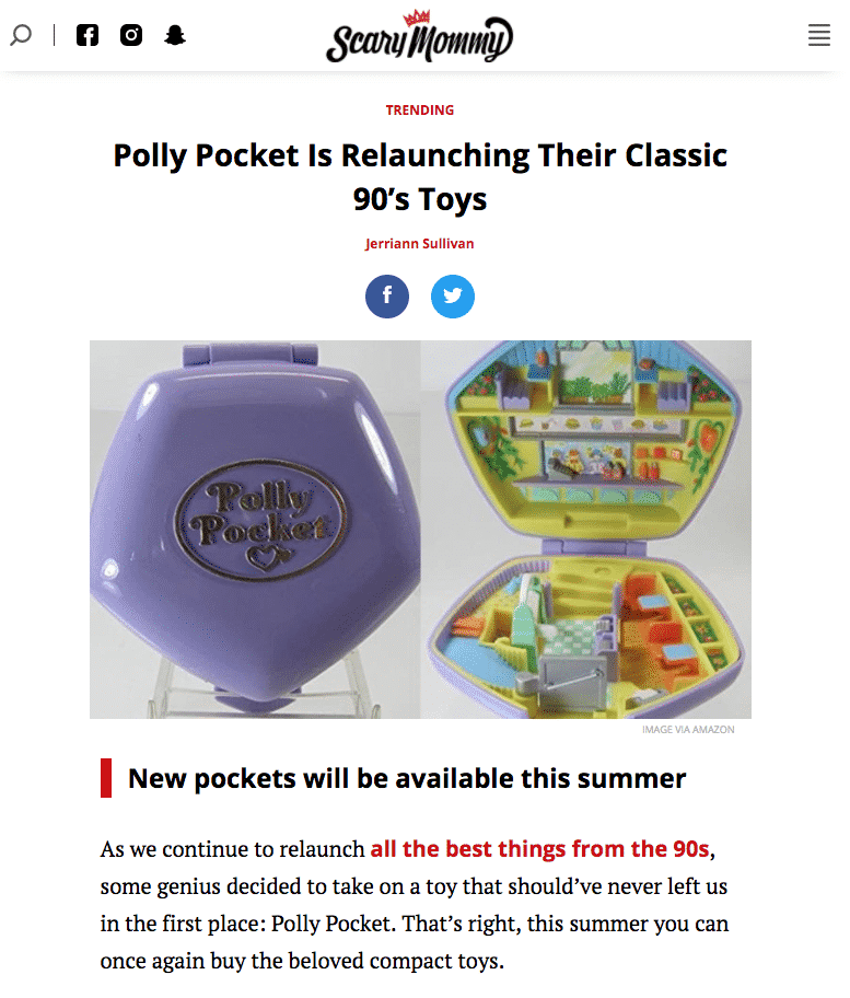 Polly Pocket millennial moms