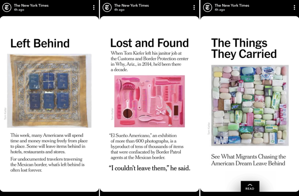 New York Times Snapchat