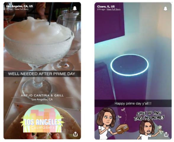 Snapchat Amazon Prime Day Content Marketing