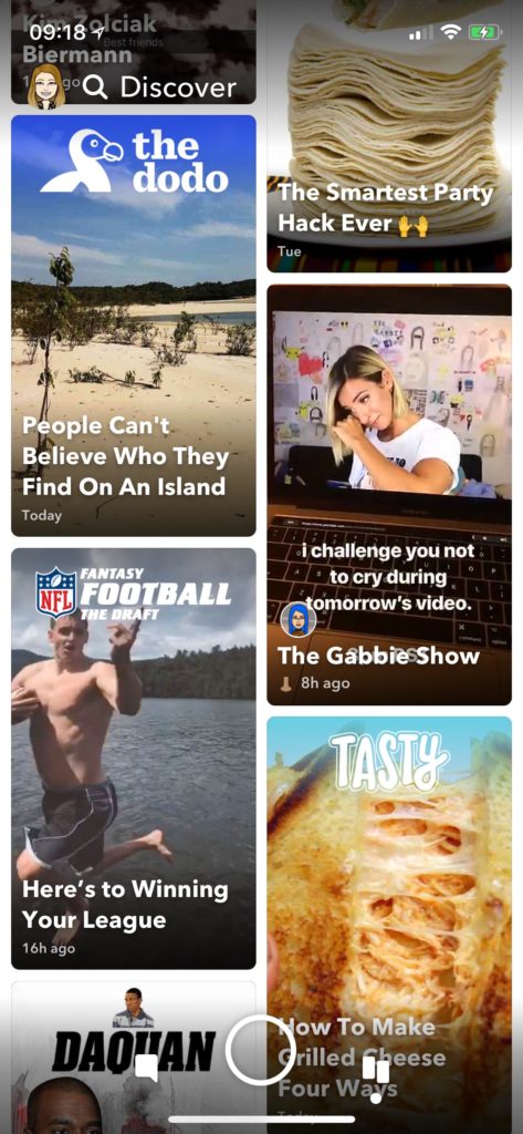 Snapchat discover