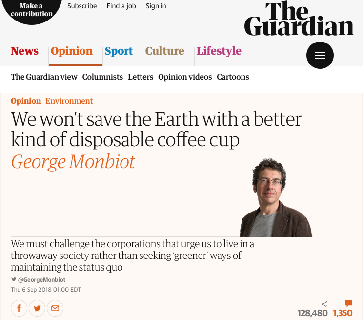 the guardian coffee cups socially conscious