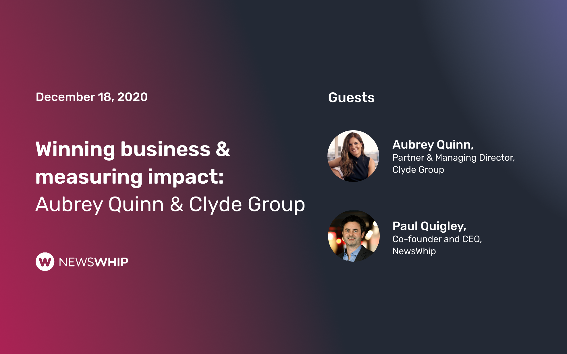 The NewsWhip Pulse - Aubrey Quinn and the Clyde Group