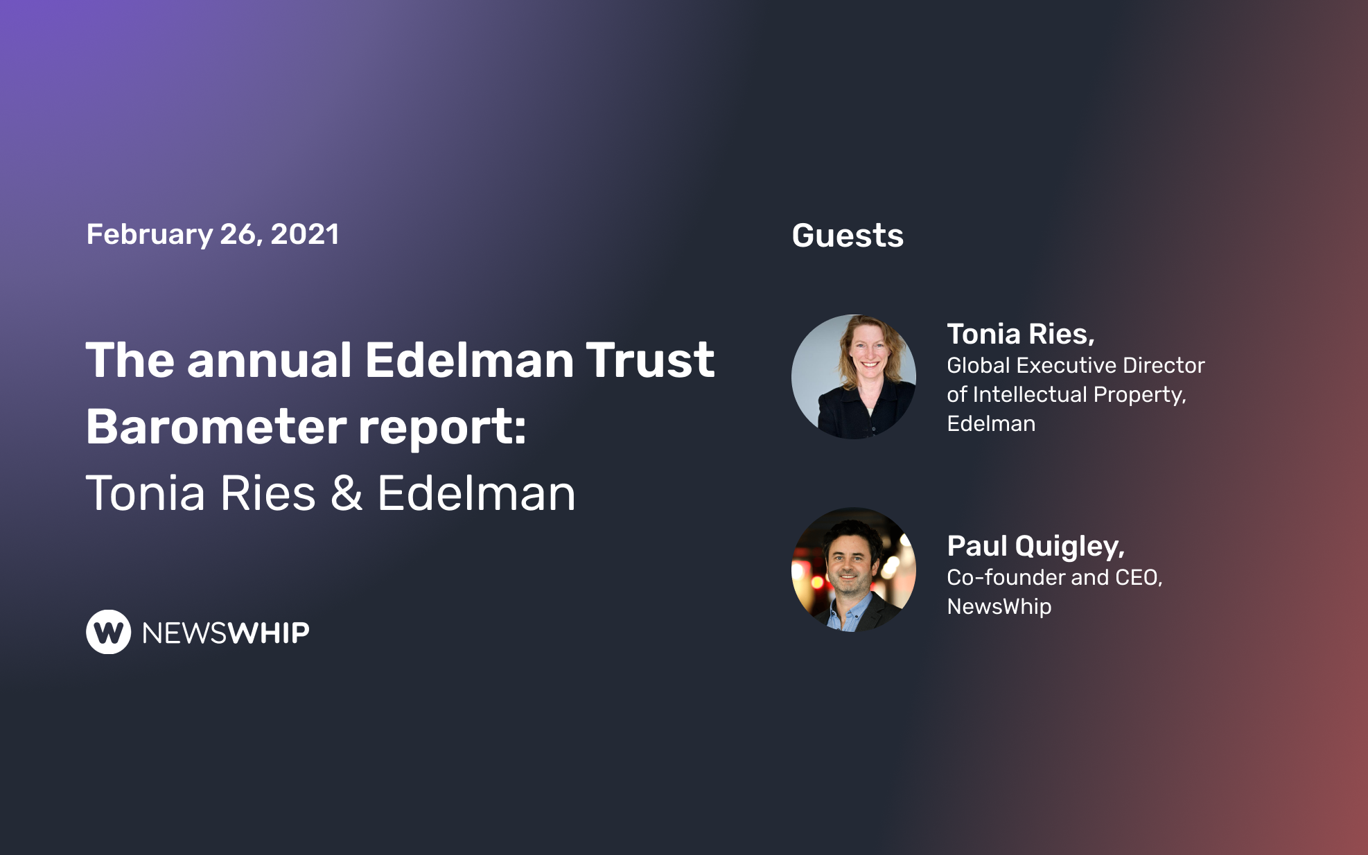 The NewsWhip Pulse - Tonia Ries and the Edelman Trust Barometer