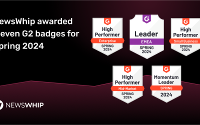 NewsWhip awarded eleven G2 badges for Spring 2024